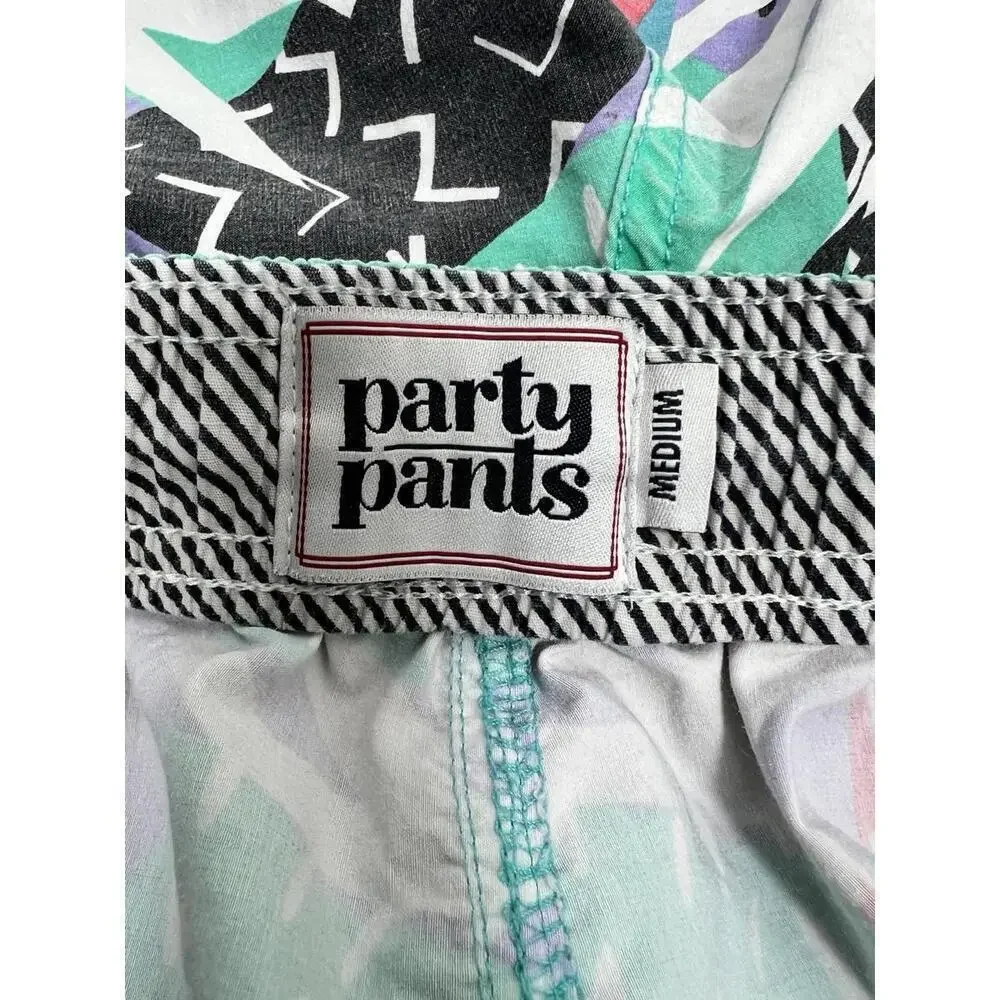 Party Pants Swim Trunks Medium Party Animal Tropical Men’s Board Shorts Parrot